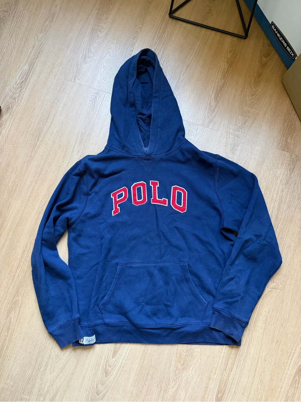 Polo by Ralph Lauren Navy Hoodie with Red Logo Kids